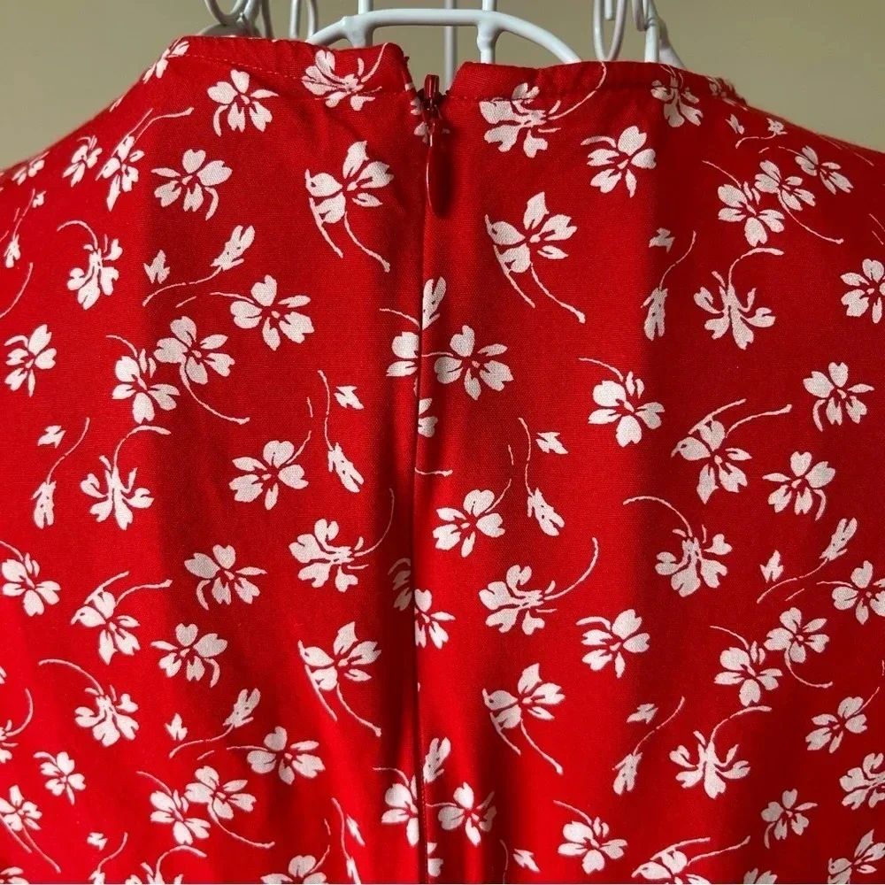 J. Crew Red Floral Mini Dress
